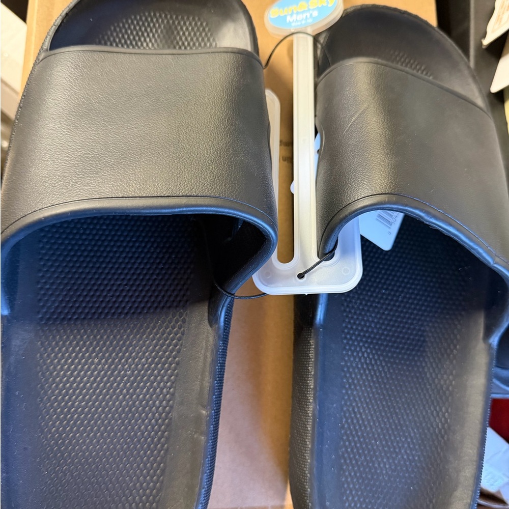 Black Slide Sandals men size 9/10